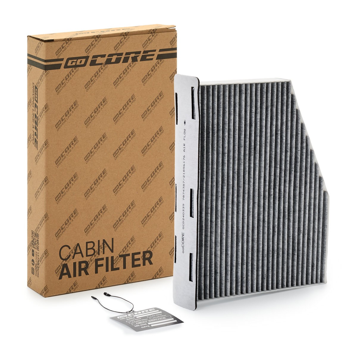 goCORE GCD240339: Филтър купе филтър с активен въглен, с ефект улавяне на миризми, вложка на филтър, филтър за фино пречистване (HEPA)