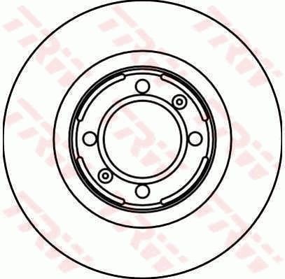 TRW DF1714: Jarrulevy Ø: 261mm, täysi, Ø: 261mm