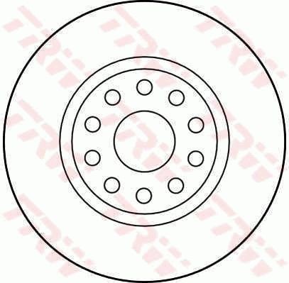 TRW DF2761: Remschijf Ø: 281mm, Geventileerd, Ø: 281mm