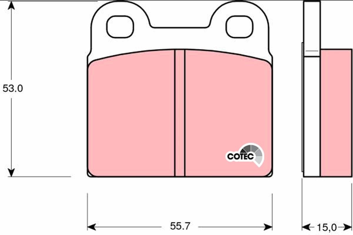 TRW GDB102: Bromsbelägg COTEC