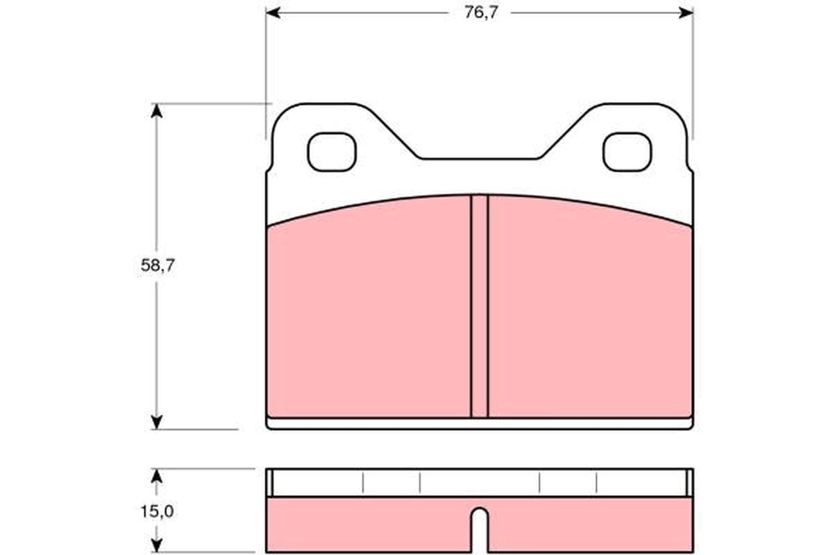 TRW GDB112: Plăcuțe de frână
