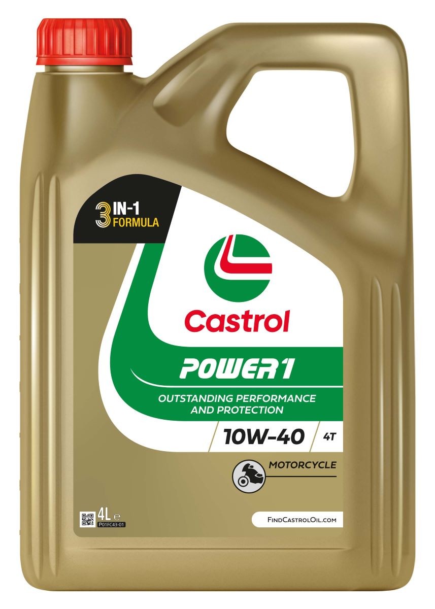 CASTROL 15F5A1: Huile moteur Castrol POWER1 4T 10W-40 4I, 10W-40 Power 1, 4T