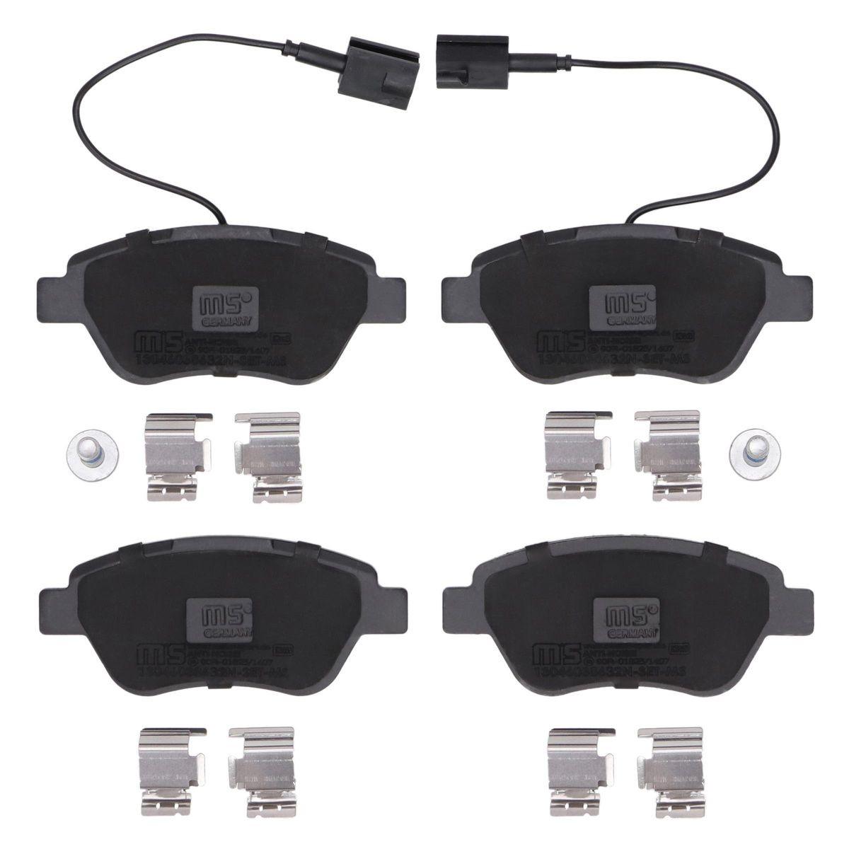 MASTER-SPORT 13046038632N-SET-MS: Bremsbeläge Premium Vorderachse, mit Zubehör, mit Bremssattelschrauben