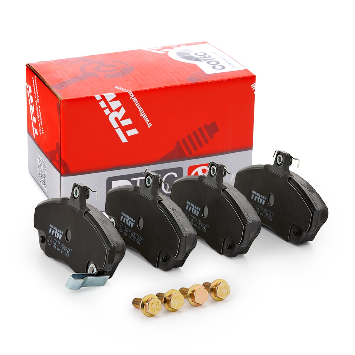 TRW GDB496: Bromsbelägg med tillbehör, med bromsoksskruvar COTEC