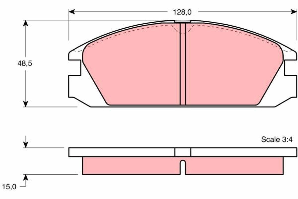 TRW GDB784: Bromsbelägg