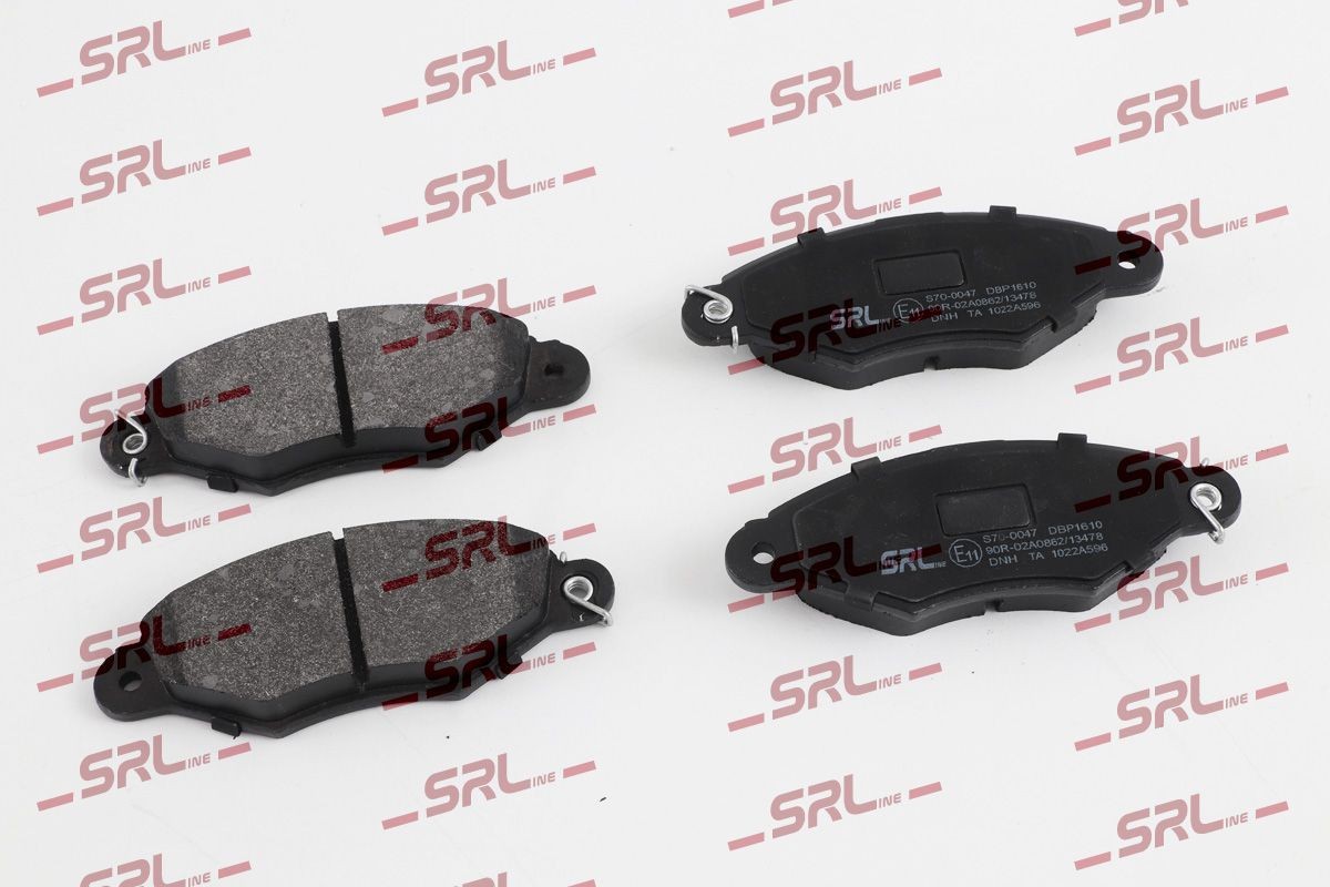SRLine S70-0047: Klocki hamulcowe z dodatkami, z podkładką wytłumiającą