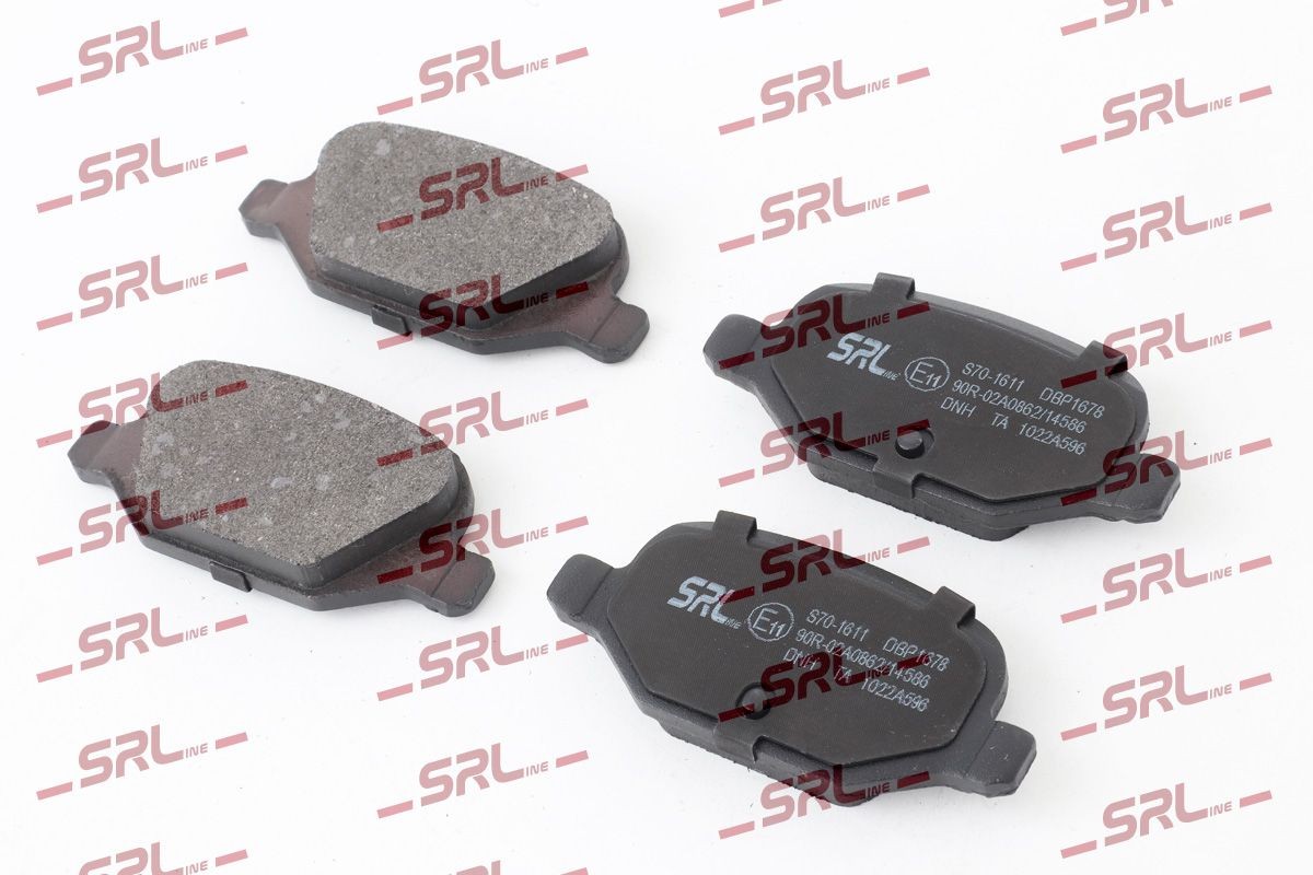 SRLine S70-1611: Bromsbelägg utan tillbehör, Anti-skrik-plåt