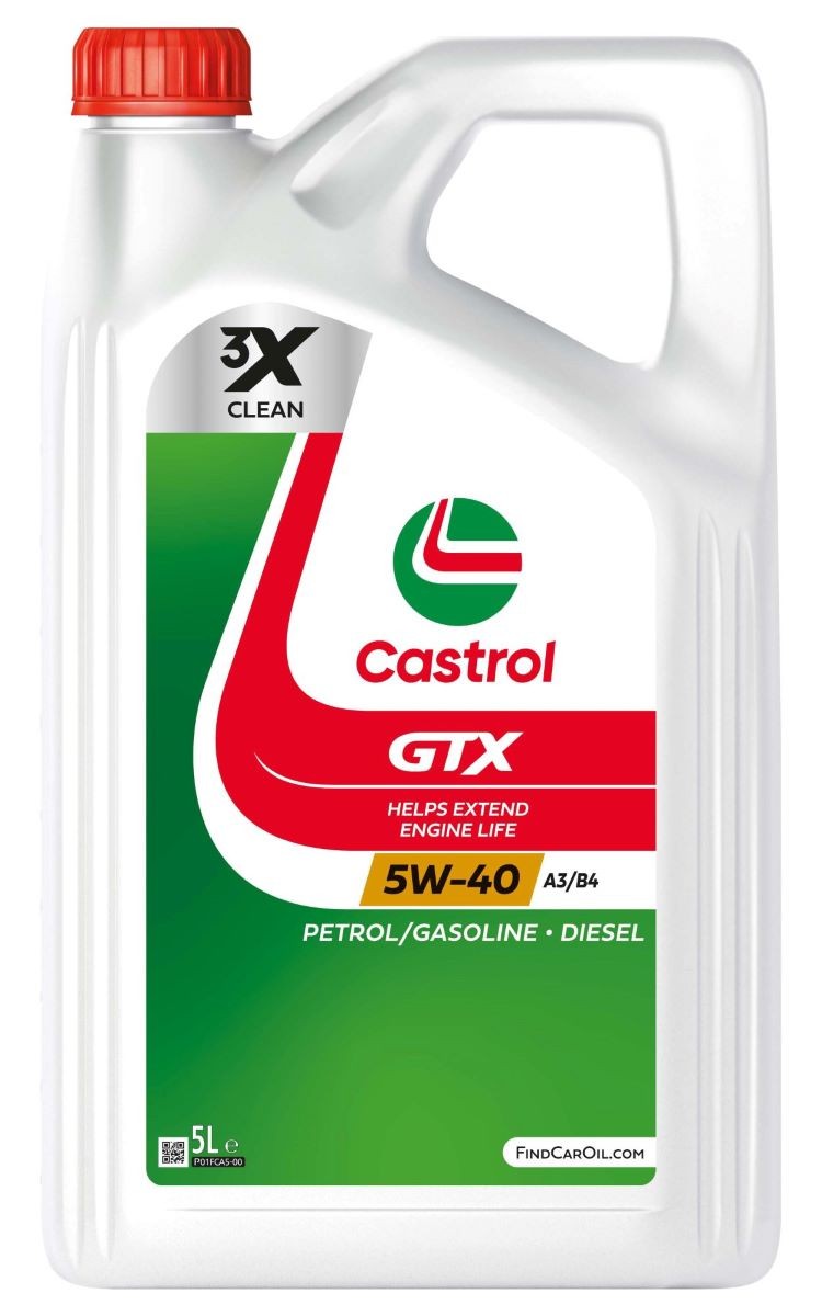CASTROL 15F687: Huile moteur 5I, 5W-40 GTX, A3/B4