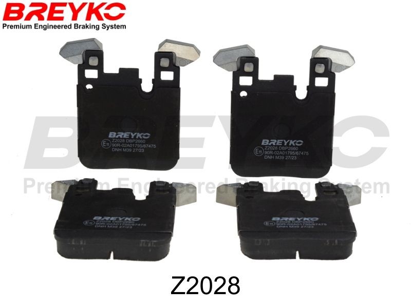 DAVID VASCO Z2028: Fékbetét készlet, tárcsafék BREYKO hátsótengely, távtartó tárcsákkal