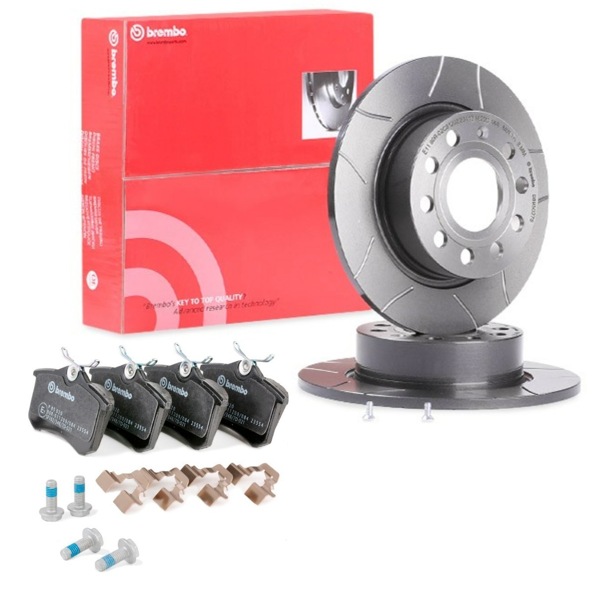 BREMBO BRB3405N0018: Bremžu komplekts, Disku bremzes Aizmugurējais tilts, Ø: 253mm, pilnīgi, rievots