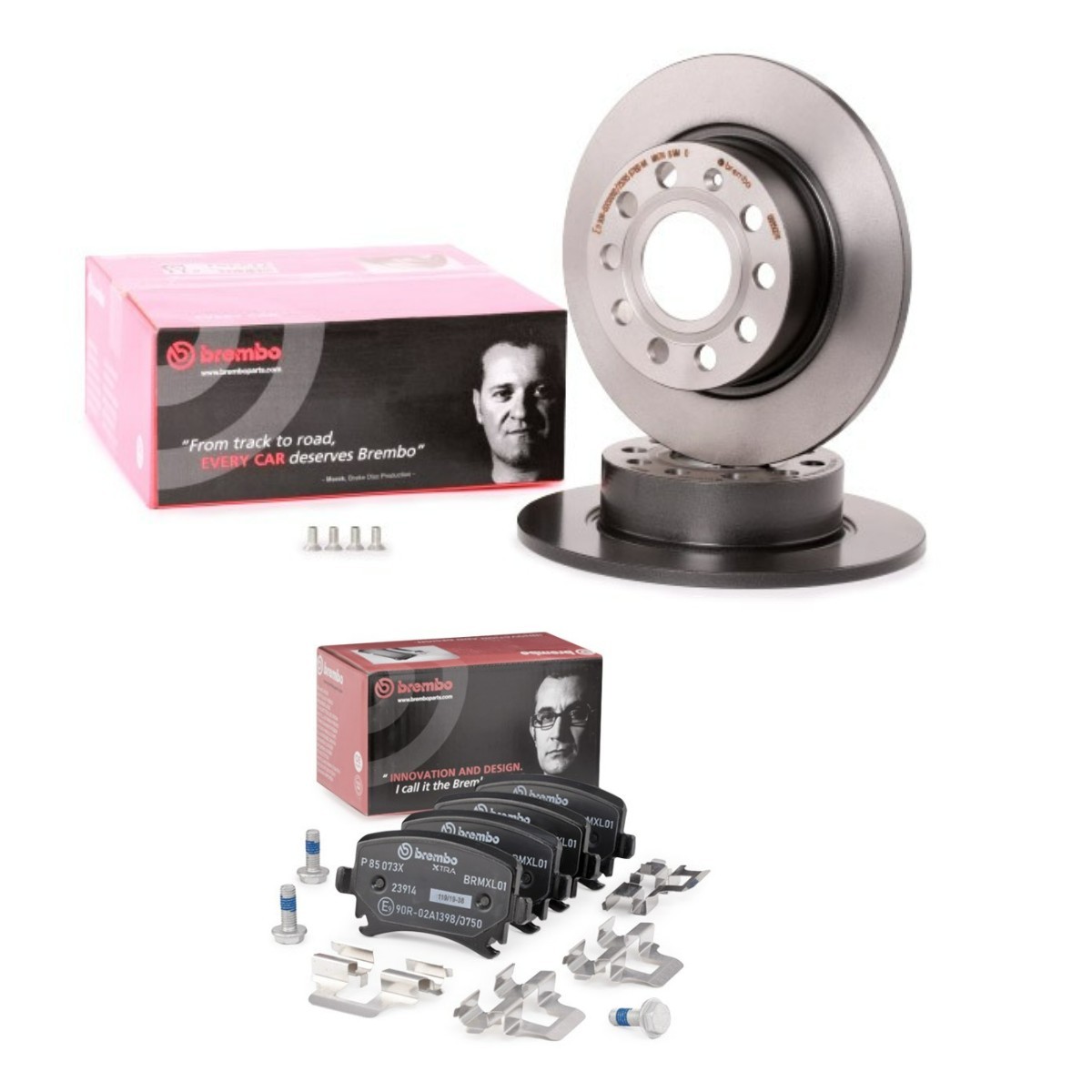 BREMBO BRB3405N0030: Bremsscheiben und -beläge Ø: 253mm, voll