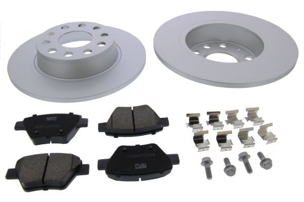 MAPCO 47818C: Bremseskiver og -klosser bakaksel, Ø: 272mm, fullt ut, med bremsecaliperskruer