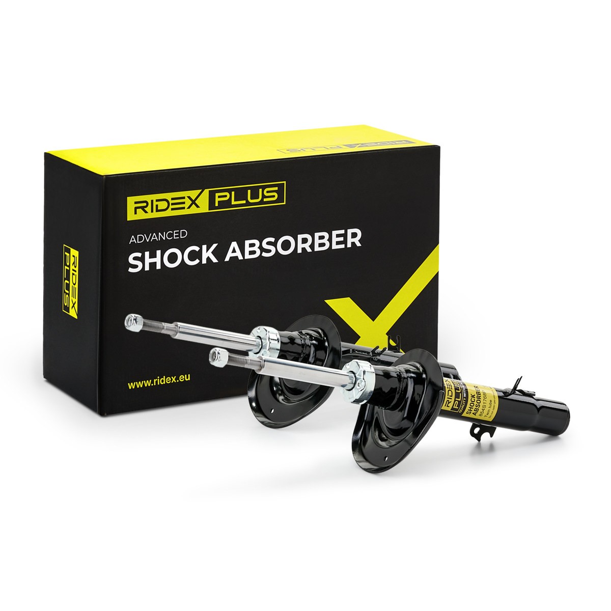 RIDEX PLUS 854S2214P: Støtdemper framaksel, framaksel høyre, framaksel venstre, gasstrykk, Fjærbein