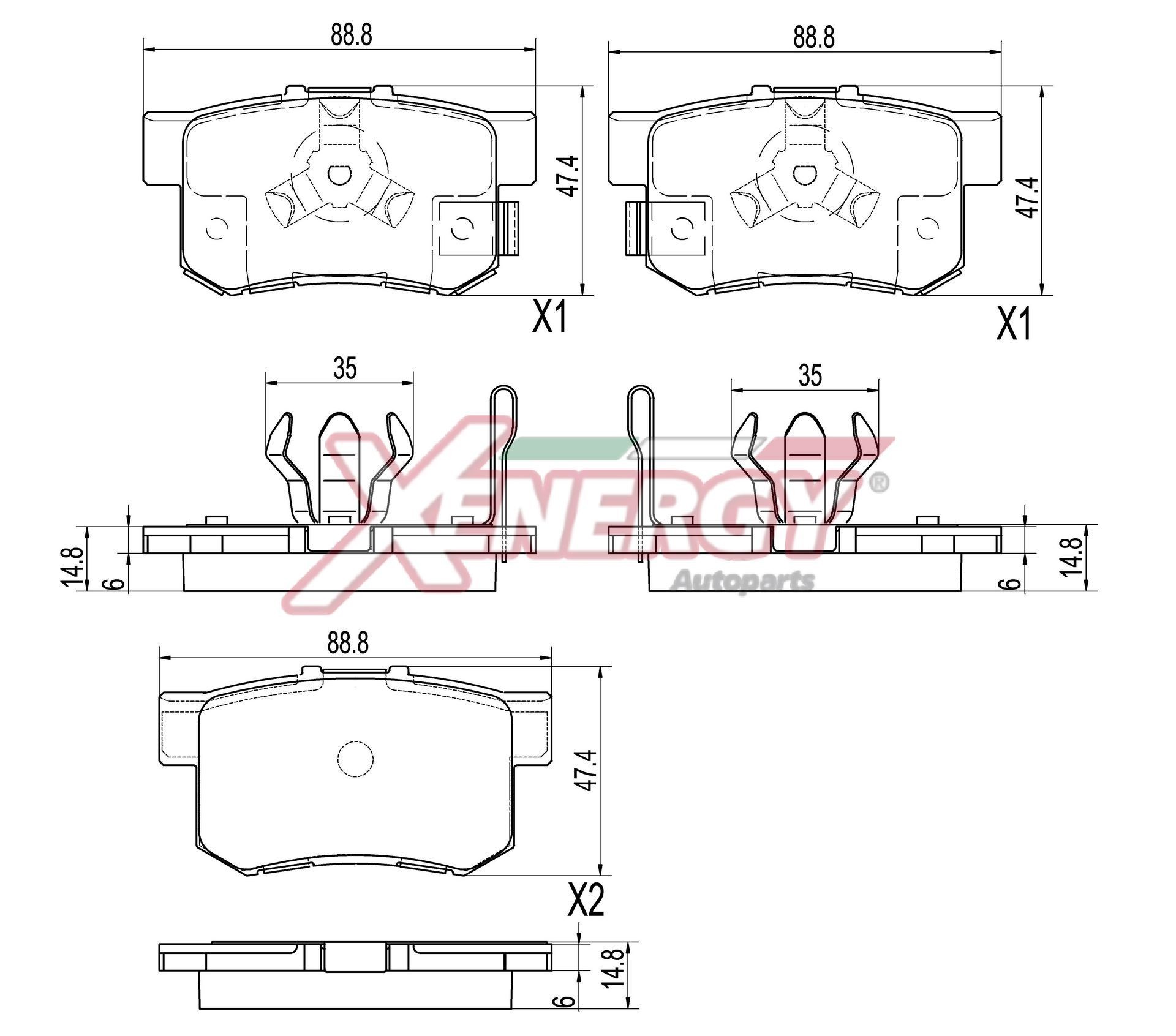 AP XENERGY X41503: Bromsbelägg