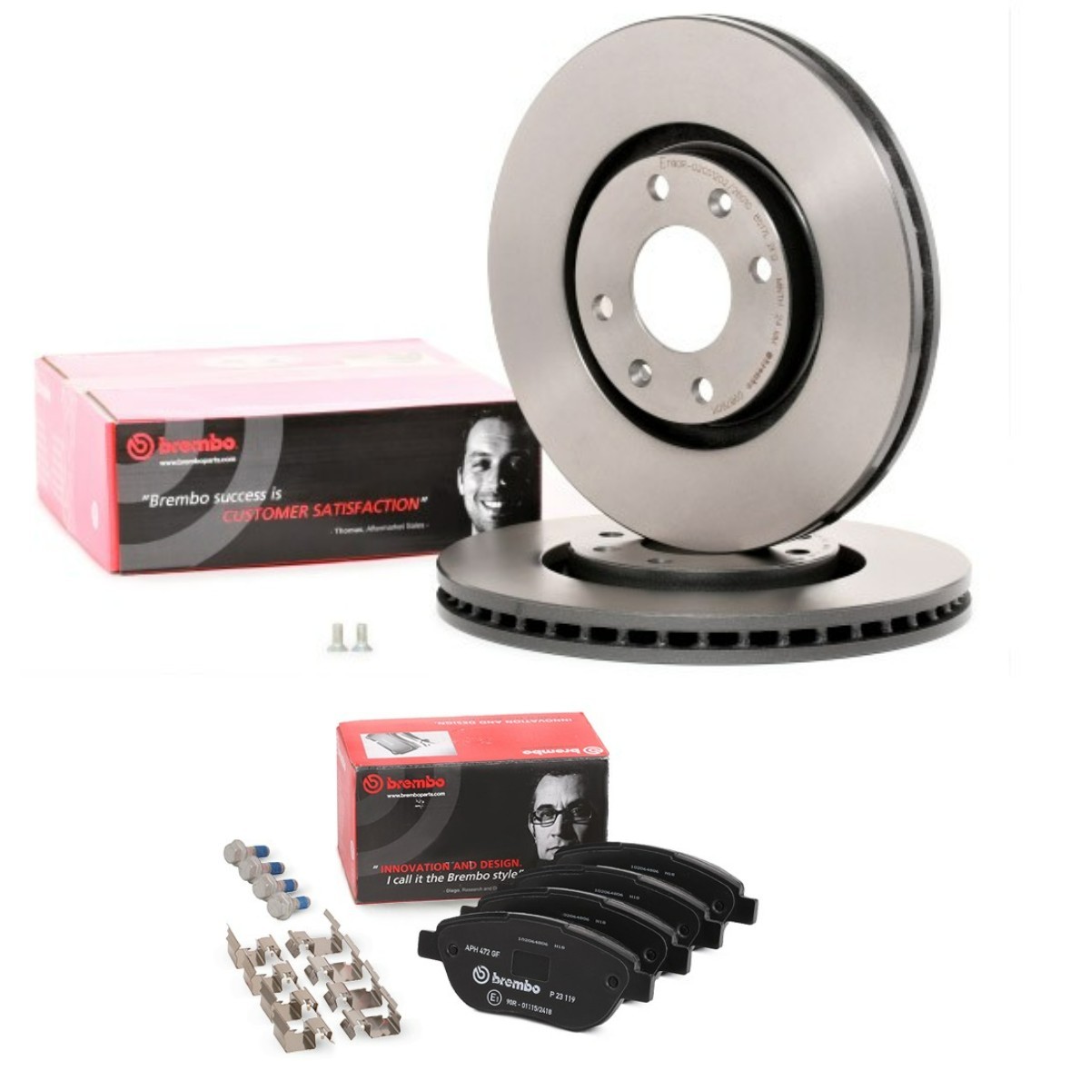 BREMBO BRB3405N0056: Remschijven en blokken Ø: 283mm, interne ventilatie Prime