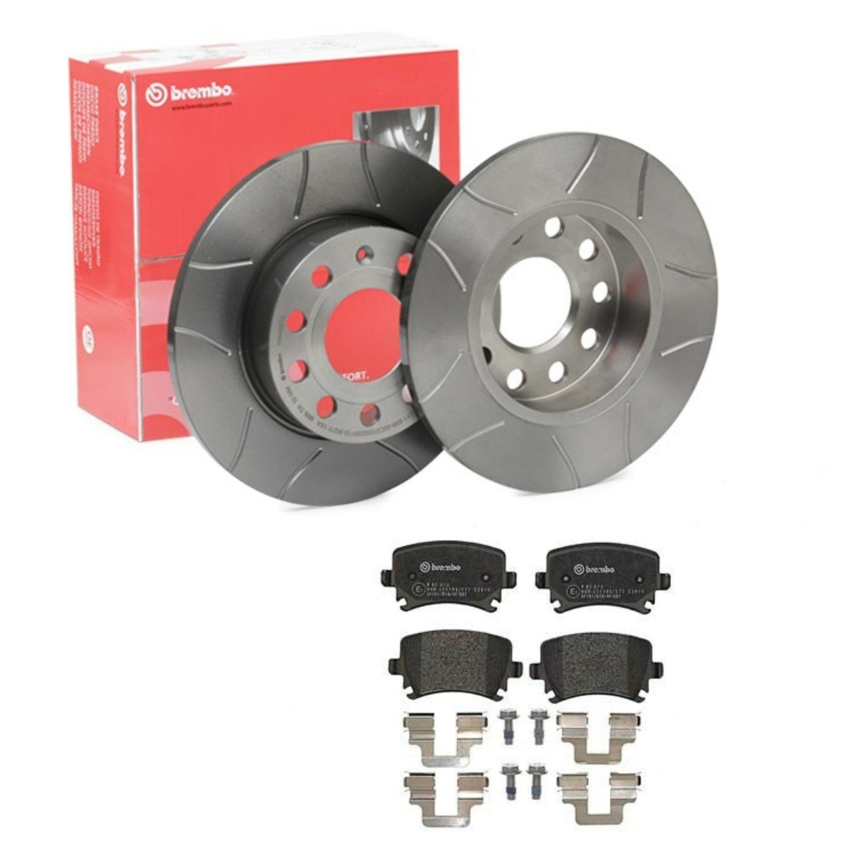 BREMBO BRB3405N0100: Zestaw do hamulców, hamulce tarczowe Ø: 256[mm], pełny, szczelinowy