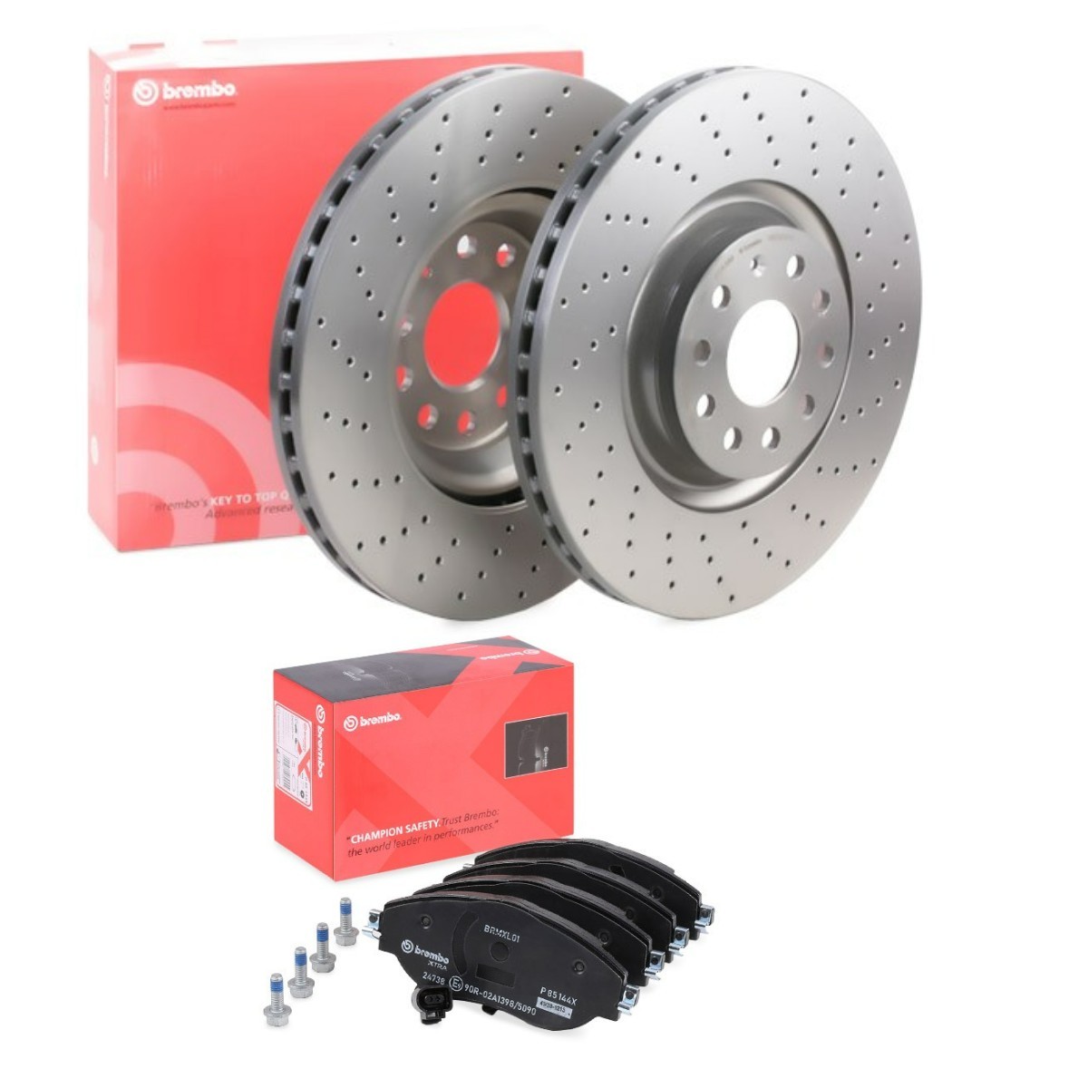 BREMBO BRB3405N0102: Bromssats, skivbroms Ø: 340mm, Hålad/ventilerad invändigt Xtra