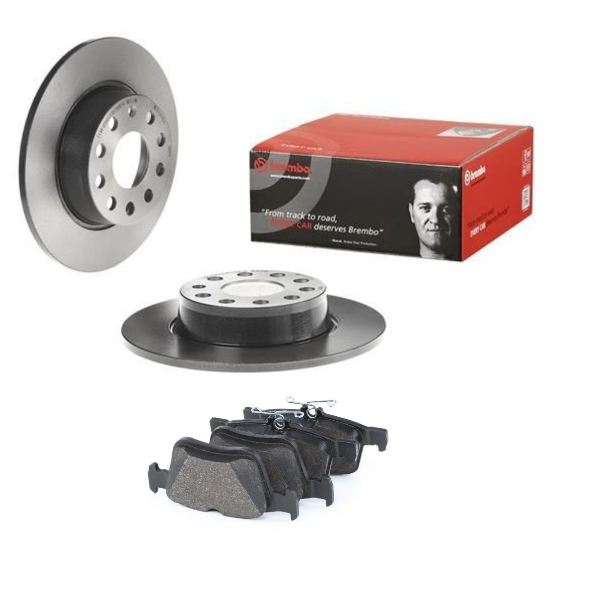 BREMBO BRB3405N0108: Kit de discos de freno y pastillas Ø: 272mm, macizo Prime