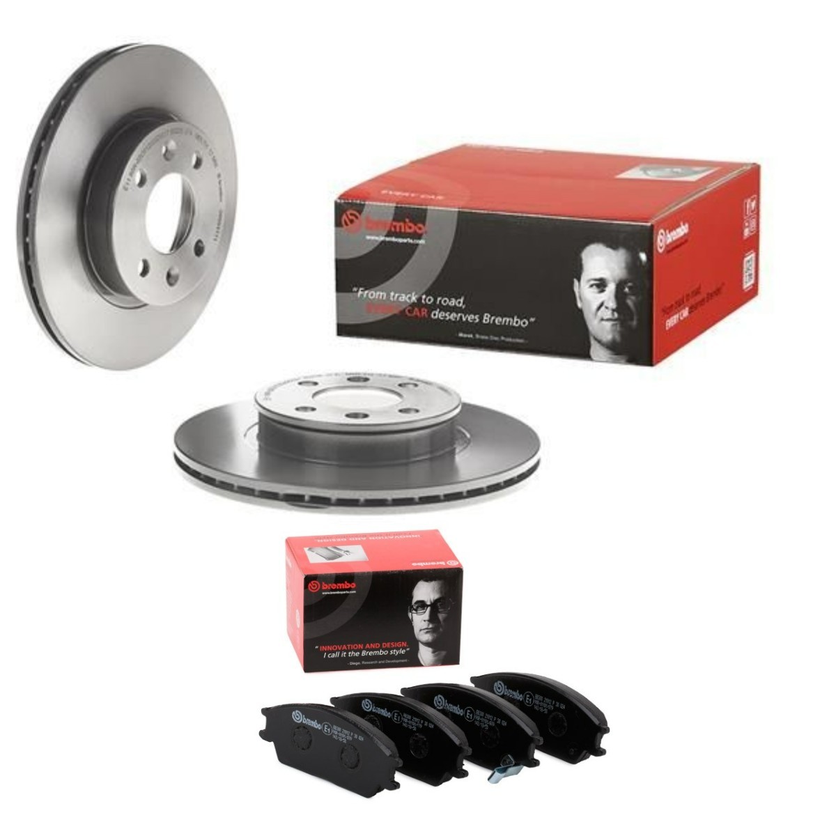 BREMBO BRB3405N0135: Remschijven en blokken Ø: 256mm, interne ventilatie Prime