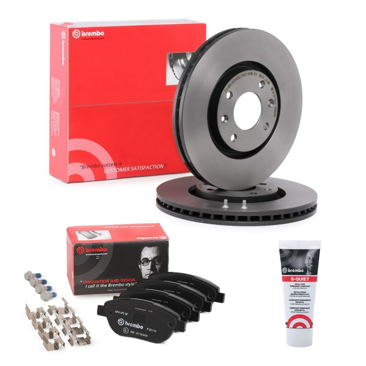 BREMBO BRB3405N0179: Remschijven en blokken Ø: 283mm, interne ventilatie Prime