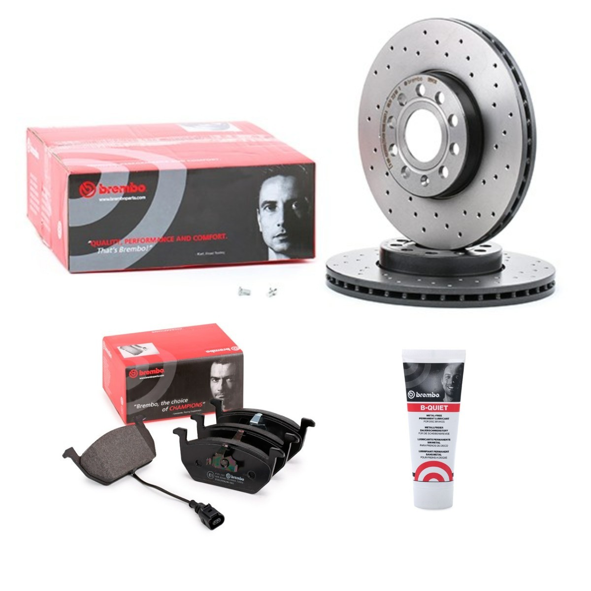 BREMBO BRB3405N0186: Remschijven en blokken Ø: 288mm, geperforeerd/interne ventilatie