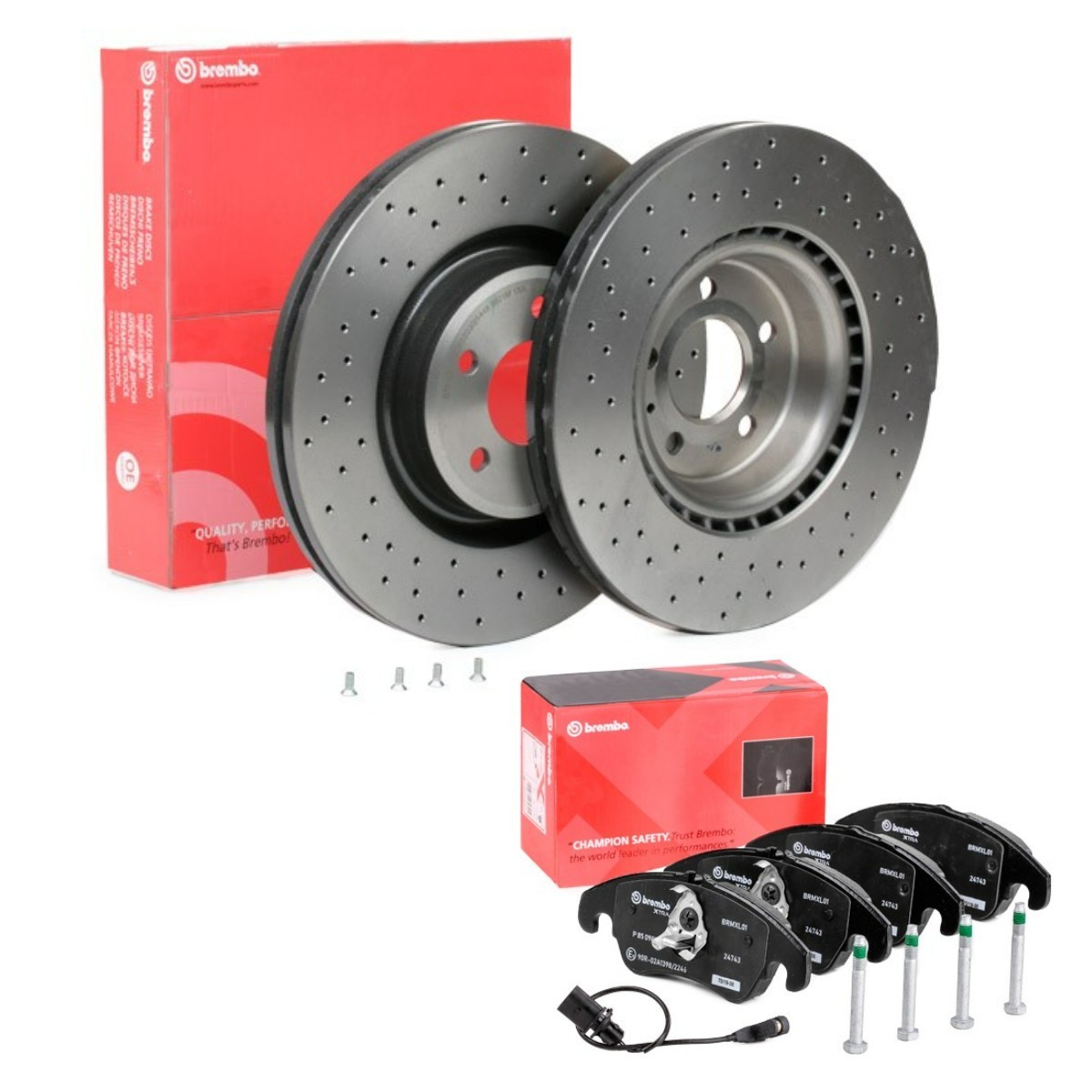 BREMBO BRB3405N0485: Bremžu komplekts, Disku bremzes Ø: 345mm, ar caurumiem/iekš. vent. Xtra