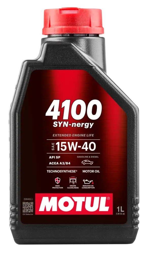 MOTUL 113149: Motorový olej 4100 SYN-nergy 15W-40 1l, 15W-40 4100, Syn-nergy