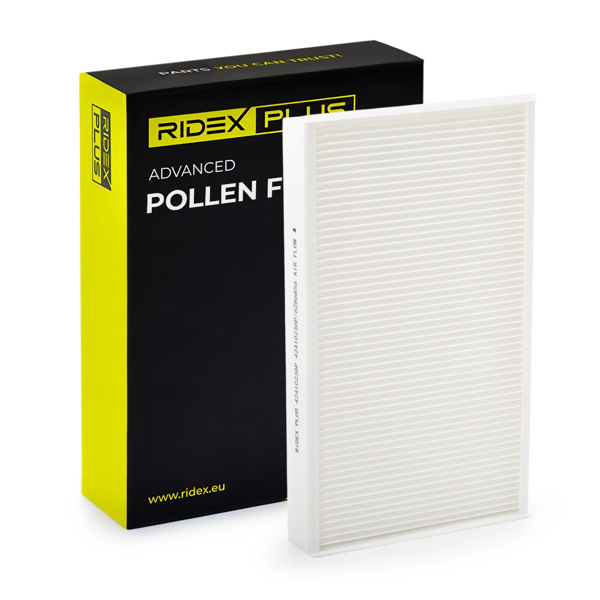 RIDEX PLUS 424I0236P: Innenraumfilter Papier, Partikelfilter, Pollenfilter, Filtereinsatz