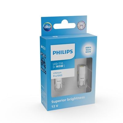 PHILIPS 11961WU70X2: Bec, semnalizator Ultinon Pro7000 LED-SI 12V, LED
