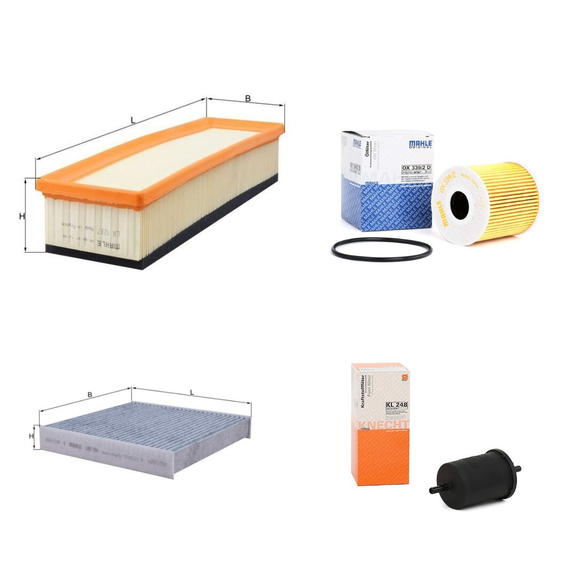 MAHLE MHL4055N0097: Комплект филтри