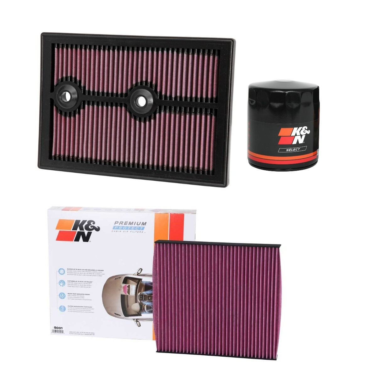 K&N Filters KNF4055N0050: Kit de filtres