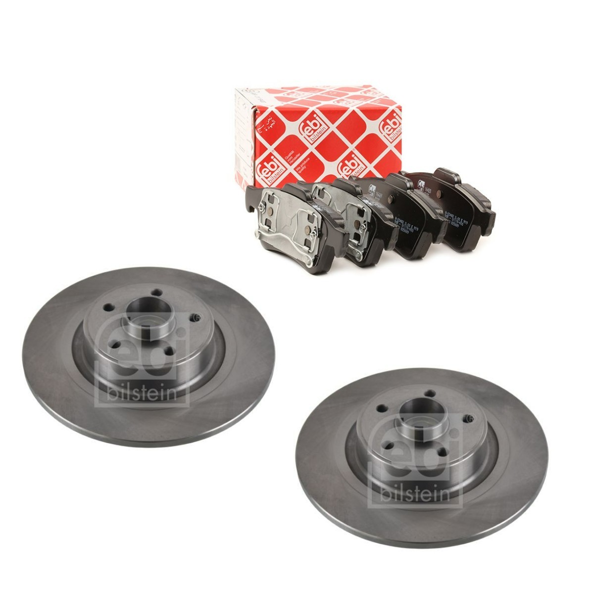 FEBI BILSTEIN FBL3405N0124: Kit de discos de freno y pastillas Eje trasero, Ø: 300mm, macizo