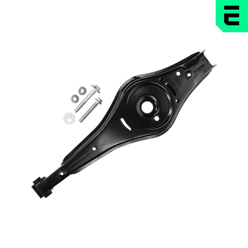 OPTIMAL G5-946S: Bærearm bakaksel, nede, på begge sider, stålplate, med gummifeste, med festemateriell