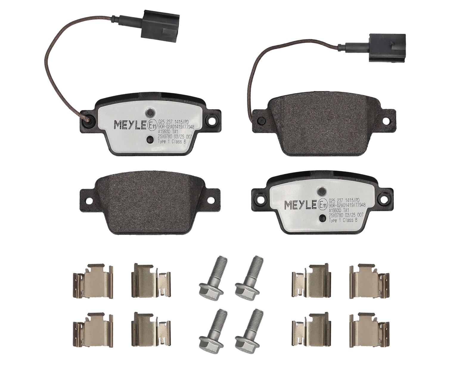 MEYLE 025 237 1415/PD: Bremsbeläge MEYLE-PD: Advanced performance and design. Hinterachse, mit Anti-Quietsch-Blech