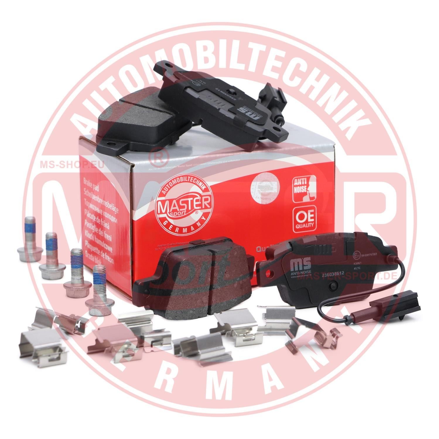 MASTER-SPORT 236038612: Remblokken Achteras, Met toebehoren, Met remzadelschroef