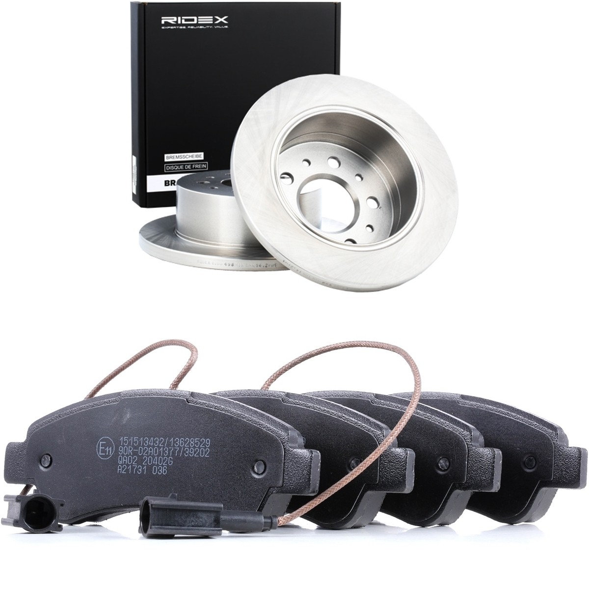 RIDEX 3405B3391: Bromssats, skivbroms Bakaxel, Ø: 280mm, full