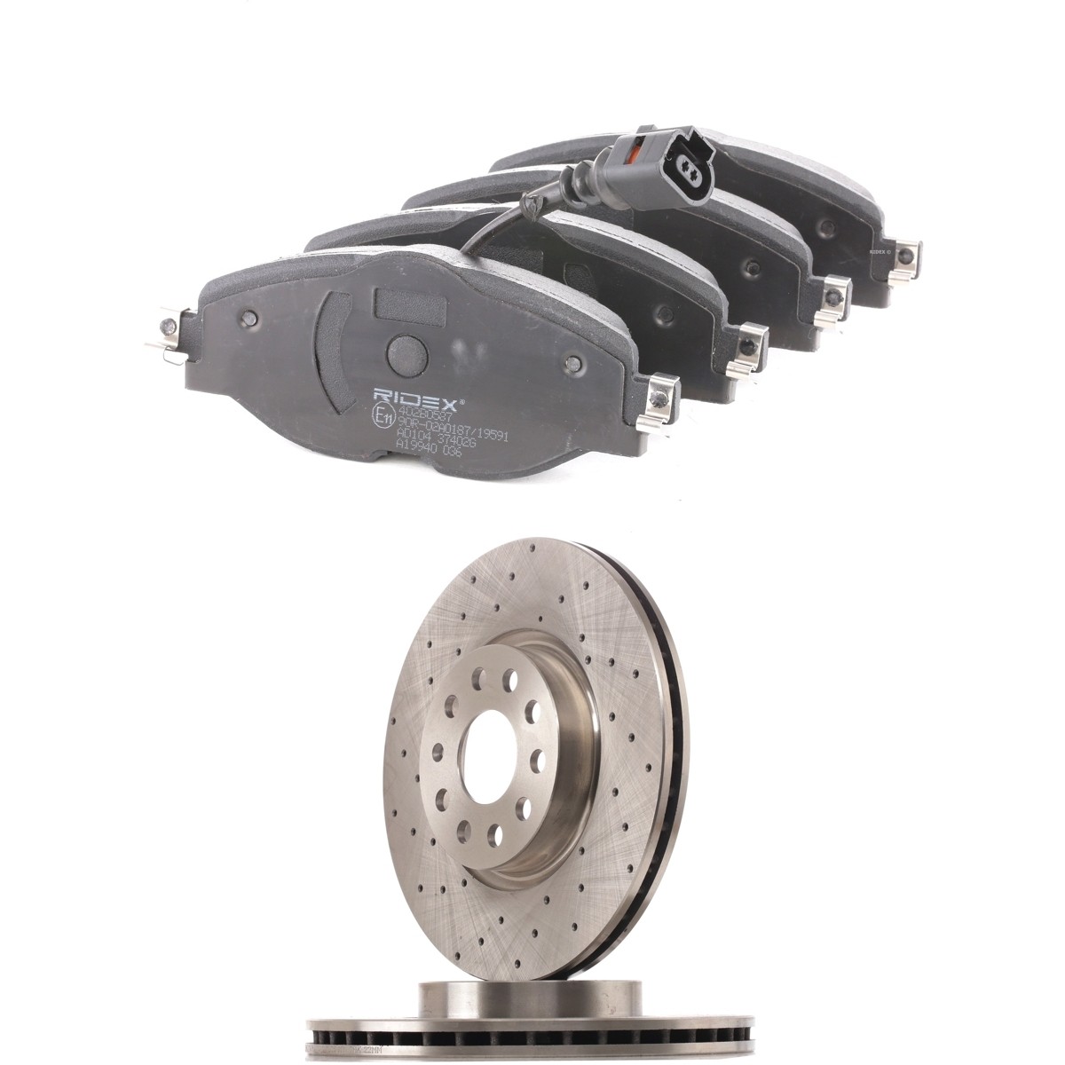 RIDEX 3405B3423: Bromssats, skivbroms framaxel, Ø: 312mm, ventilerad