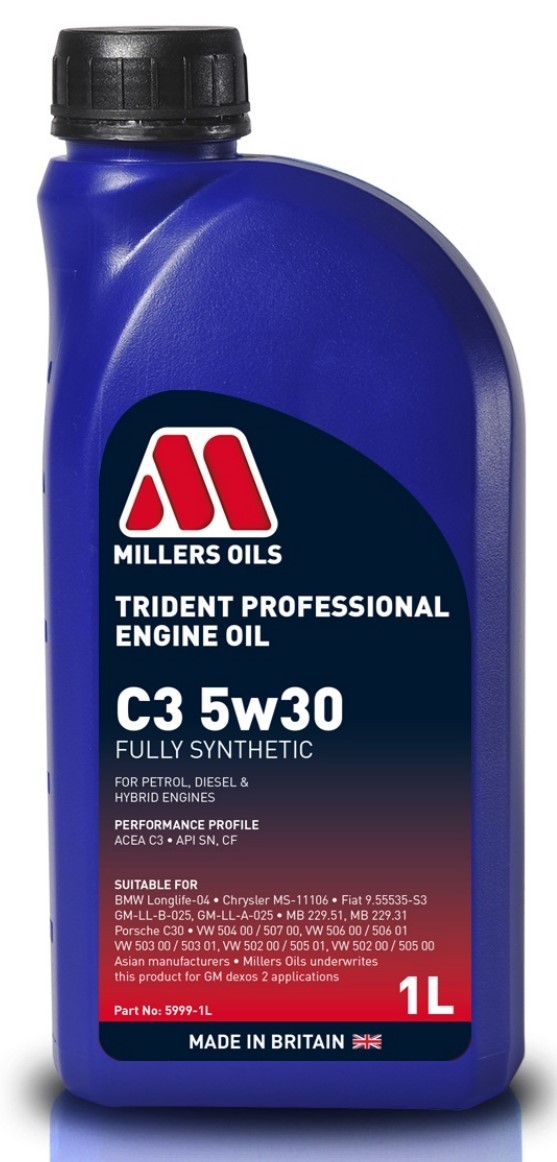 MILLERS OILS 5999-1: Huile moteur 1I, 5W-30 Trident Professional, C3