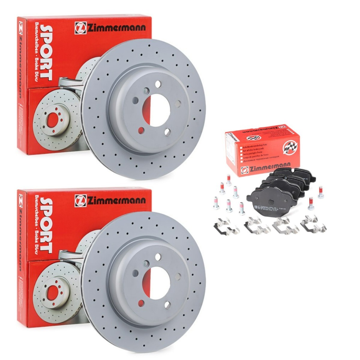 ZIMMERMANN ZMN3405N0030: Bromssats, skivbroms Ø: 330mm, ventilerad invändigt, hålad SPORT COAT Z