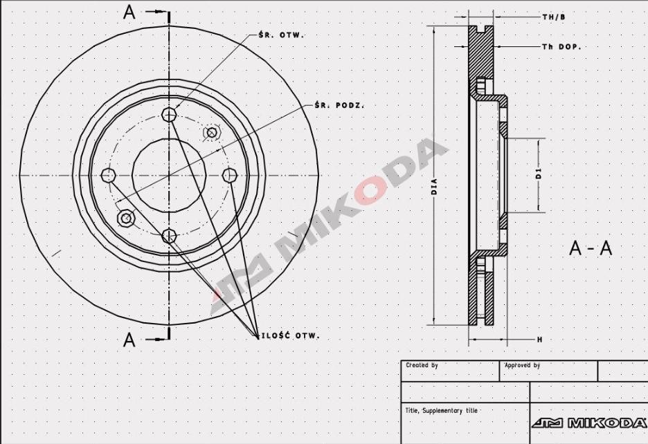 MIKODA 0335: Bremsscheibe Ø: 284mm, voll, Ø: 284mm