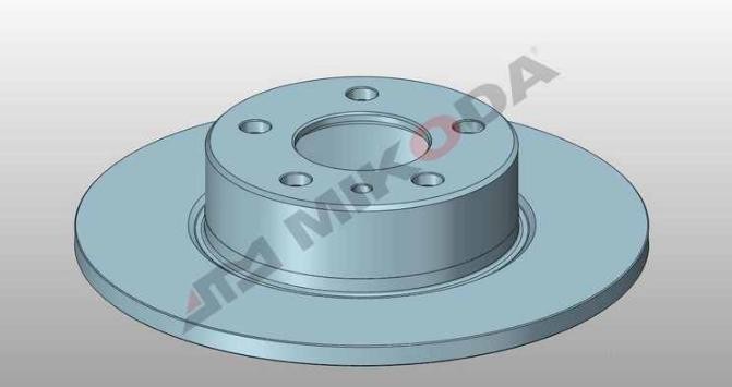 MIKODA 0338: Bremsscheibe Ø: 251, 251,4mm, voll, Ø: 251, 251,4mm