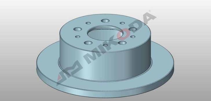 MIKODA 0351: Remschijf Ø: 280mm, volledig, Ø: 280mm