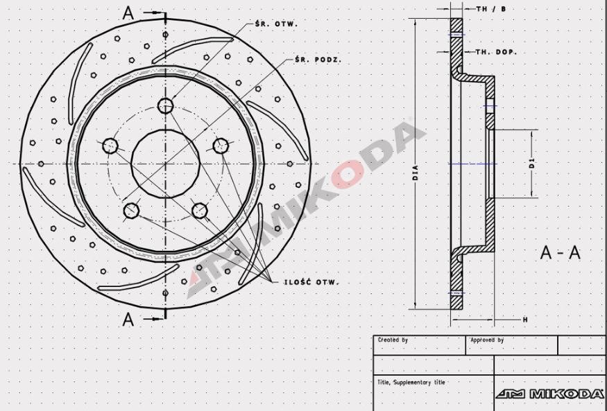 MIKODA 0531: Piduriketas Ø: 247,0mm, täis, Ø: 247,0mm