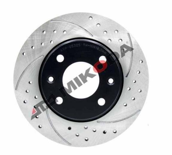 MIKODA 0532S: Féktárcsa Ø: 247,0mm, réselt/lyuggatott, Ø: 247,0mm GT