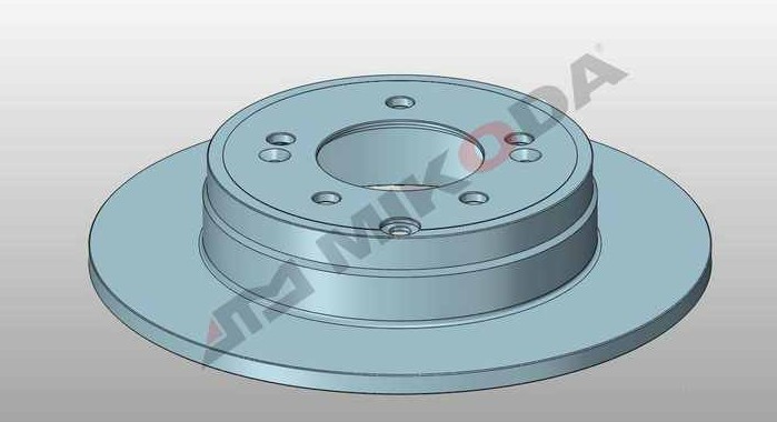 MIKODA 1166: Remschijf Ø: 284mm, volledig, Ø: 284mm