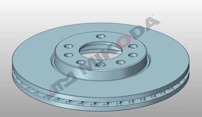MIKODA 1618: Disque de frein Ø: 288mm, ventilé, Ø: 288mm