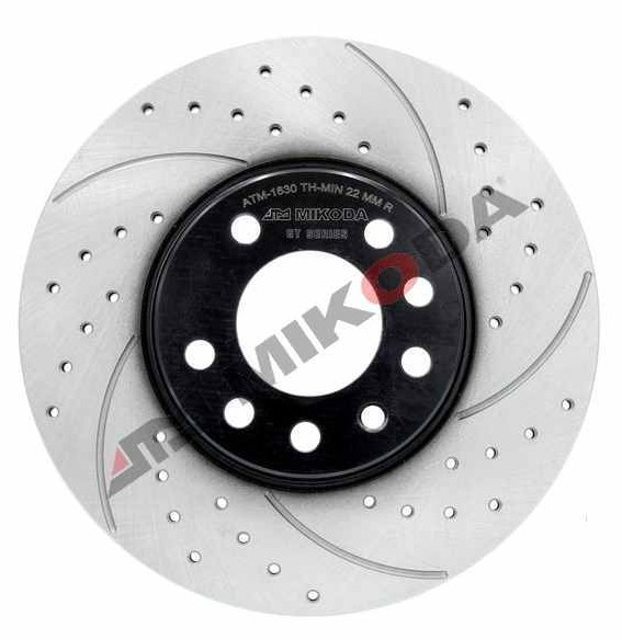 MIKODA 1630S: Bromsskiva Ø: 285mm, slitsad/hålad, Ø: 285mm GT