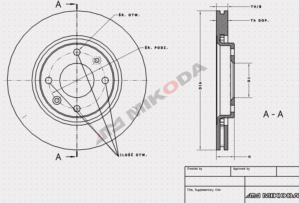 MIKODA 1642: Bremsscheibe Ø: 303mm, Belüftet, Ø: 303mm