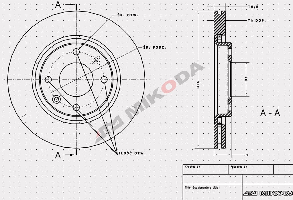 MIKODA 2124: Bremžu diski Ø: 276mm, ar iekšējo ventilāciju, Ø: 276mm
