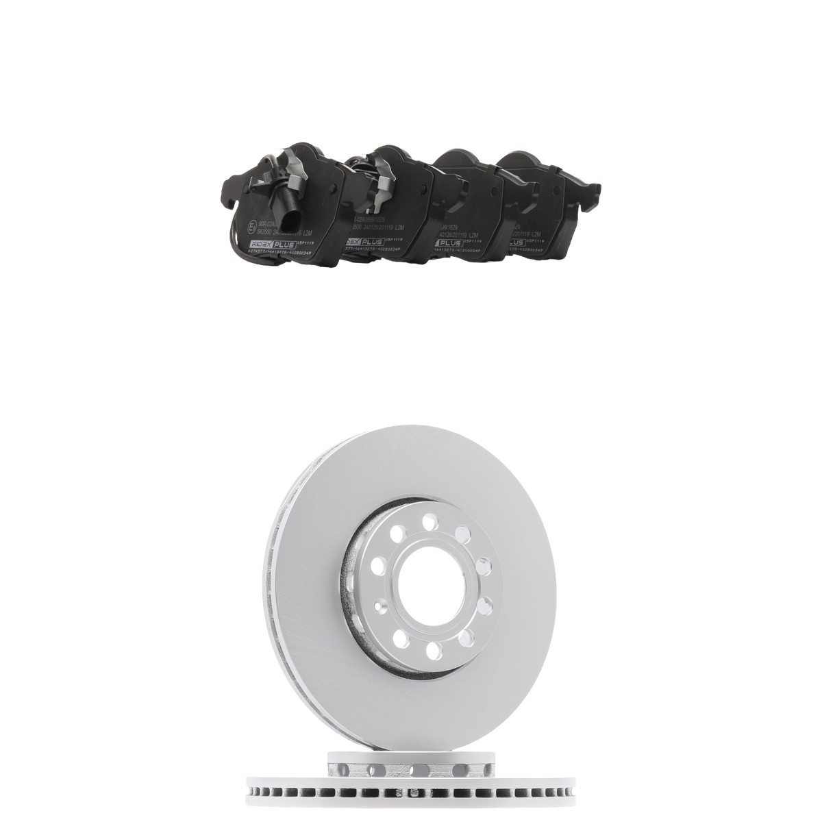 RIDEX PLUS 3405B0006P: Pidurikomplekt, ketaspidur Esisild, Ø: 288mm, õhutusega